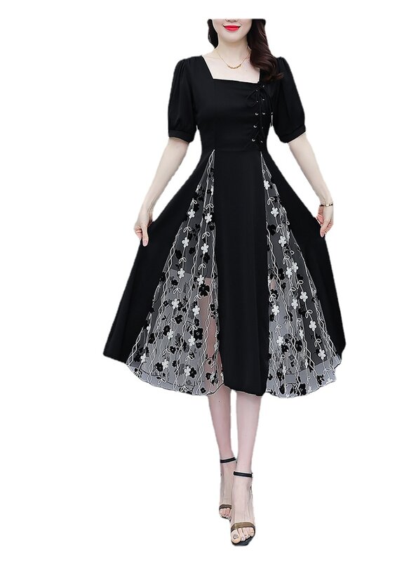 Black Vestidos De Mujer Casual Verano Vestido Feminino Dress for Women Skirts Long Dresses for Women Clothing Vintage Clothes