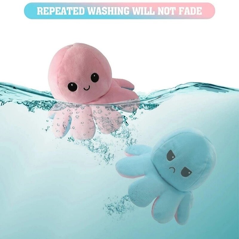 ตุ๊กตาของเล่นชีพจร Oktopus Fidget ชีพจรใหม่ล่าสุด Reversib Shifter Decor Festoon ของเล่นผู้หญิงด้านบน Octopus Revercible Plush อารมณ์ขอ...