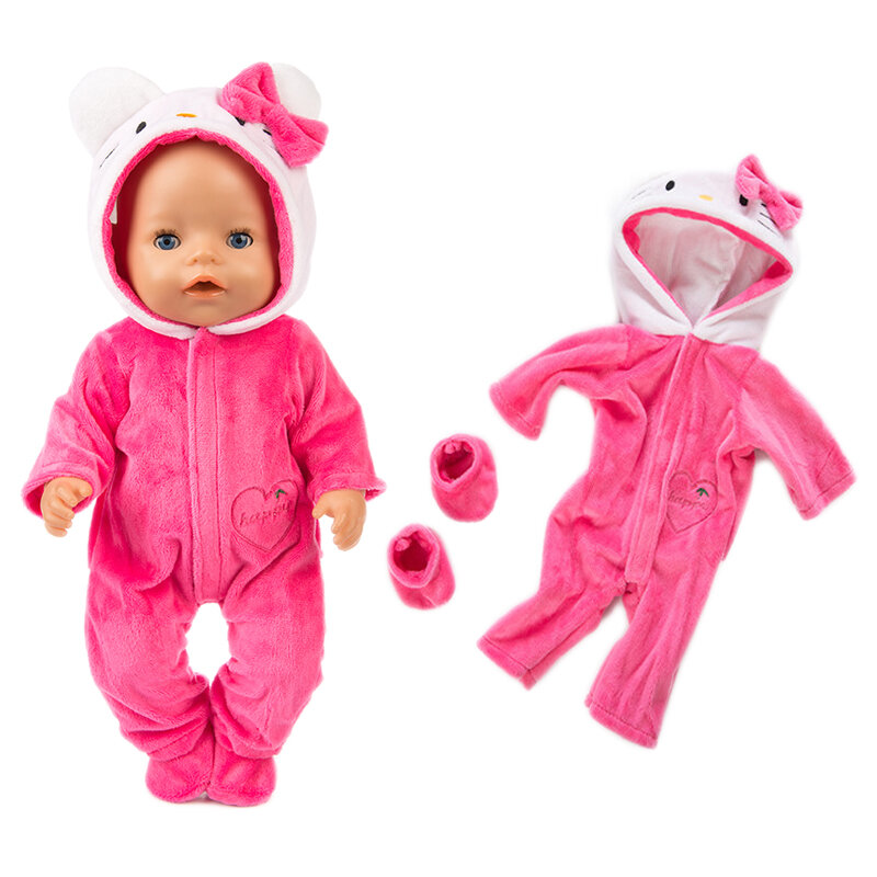 Fit 18 zoll 43cm Puppe Kleidung Geboren Baby Einhorn Kätzchen und Pony Puppe Kleidung Anzug Für Baby Geburtstag Festival geschenk