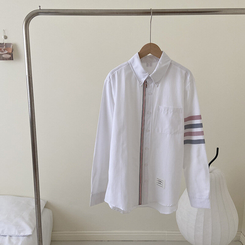 Camiseta de estilo coreano TB Academy de alta calidad, abrigo suelto de primavera 23, Top de diseño suave de cuatro barras
