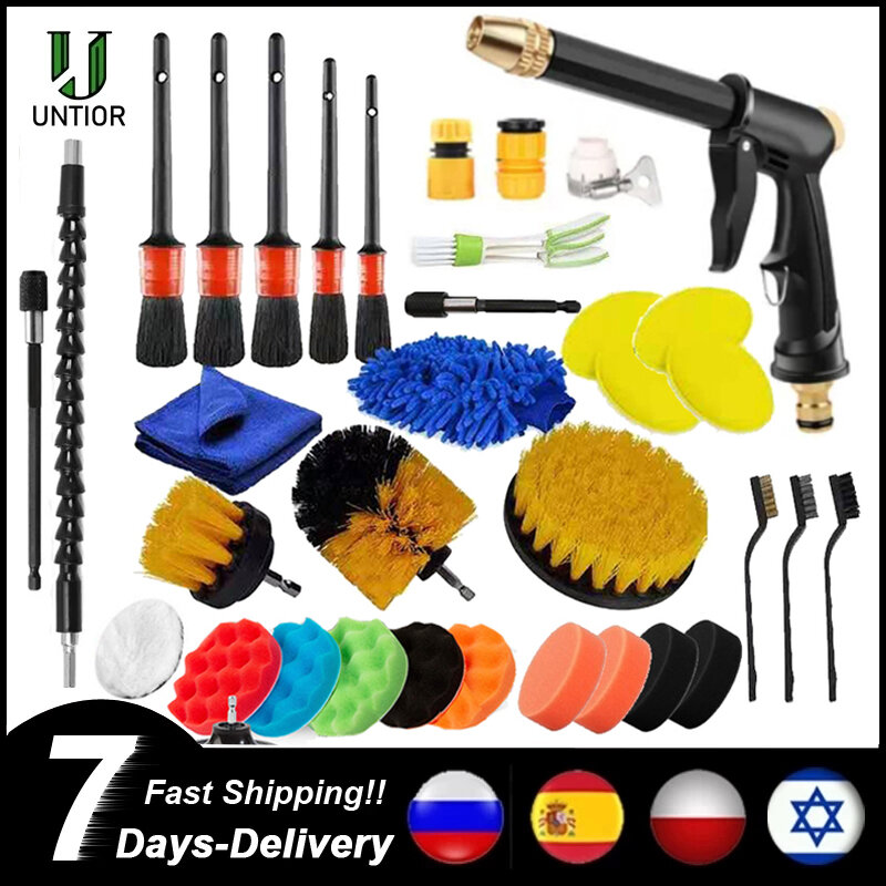 3-37Pcs/Set Drill Brush Attachments Set cleaning brush for drill Shower Tile and Grout All Purpose Power Scrubber Cleaning Kit