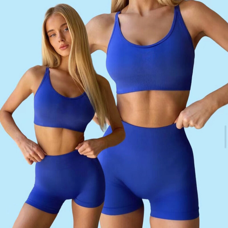 Conjuntos de ginástica das mulheres conjuntos de roupas do esporte conjunto de fitness yoga conjunto de roupas de ginástica sutiã esportivo leggings shorts