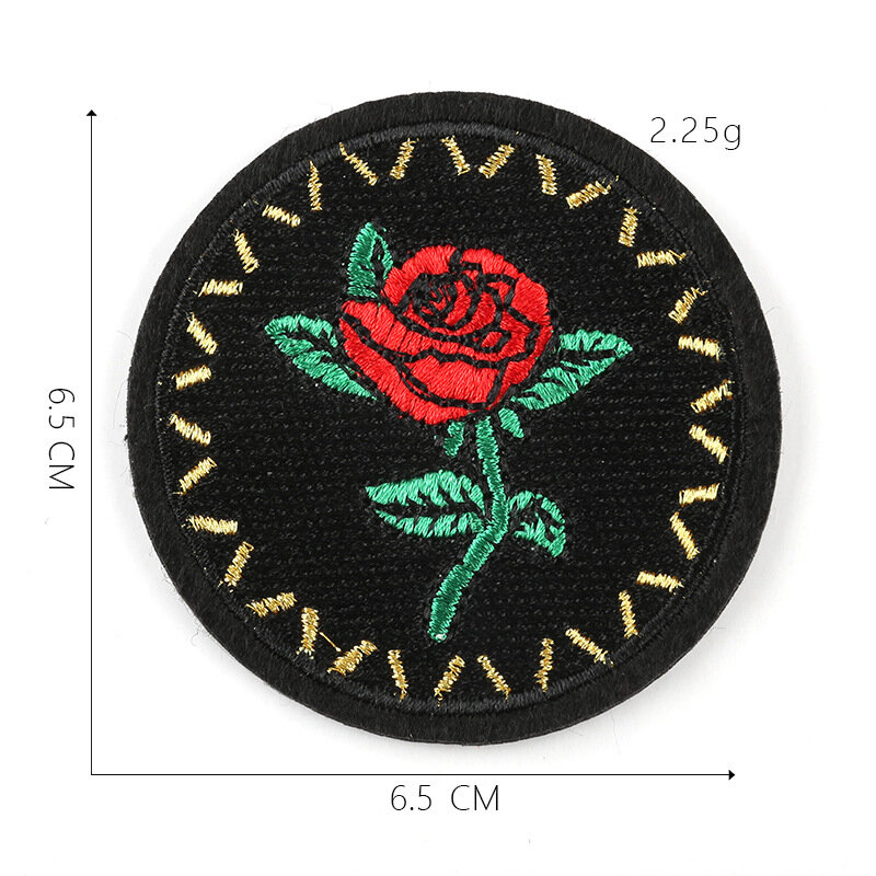 衣類,ジーンズ,帽子,バッグ用の刺embroideredパッチ,装飾バッジ用の丸い形のアイロンパッチ10個