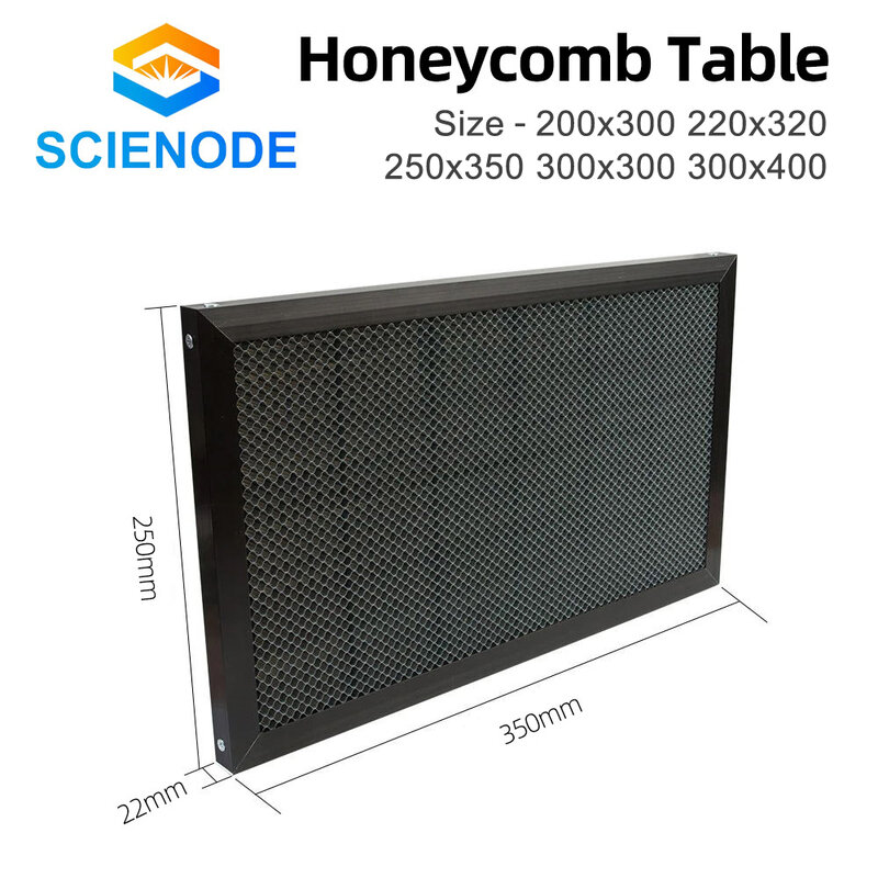 Scienodeレーザーハニカム作業テーブル300x400 300 × 300 250 × 350 220 × 320 200 × 300ミリメートルのためのCO2レーザー彫刻切断機
