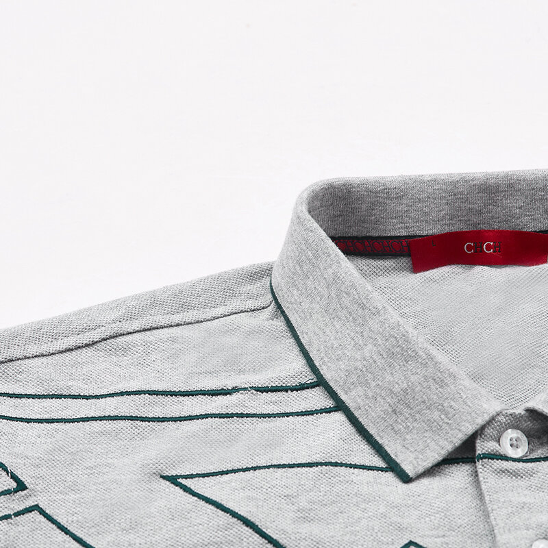 CHCH – Polo à manches courtes pour homme, vêtement décontracté, 100% coton, nouvelle mode, liquidation