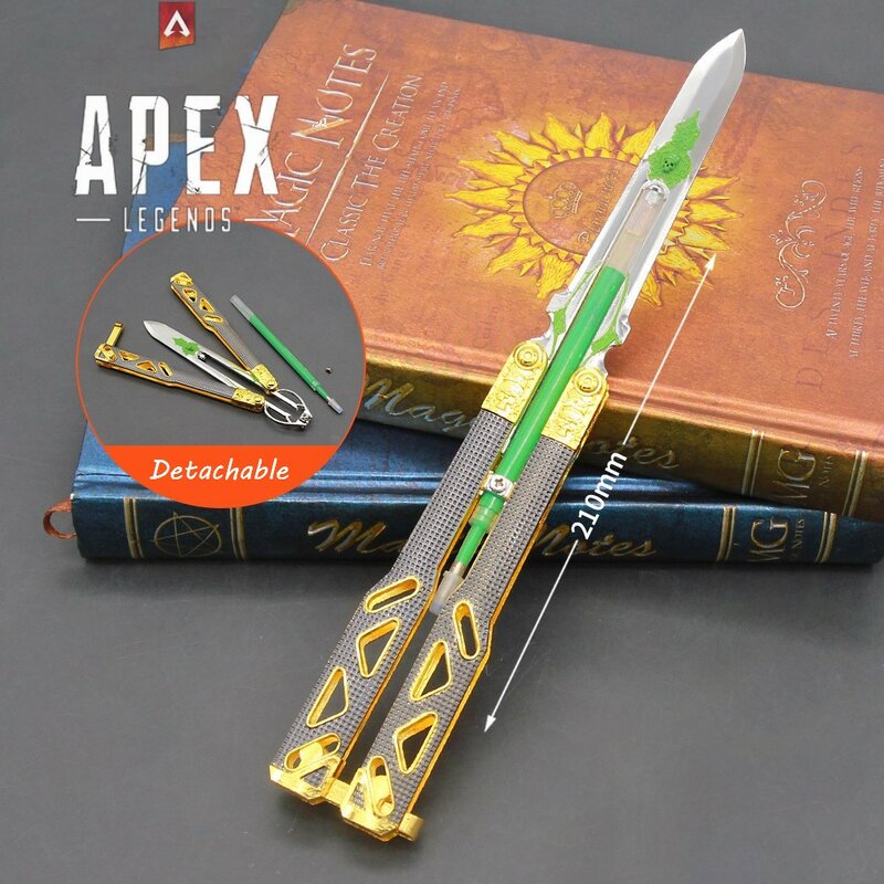 Apex Legends-Juego de cuchillo de mariposa de Heirloom Octane, modelo de arma, cuchillo Katana, espada samurái, regalos, juguetes para niños