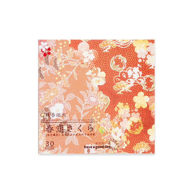 Shanbu 30 sztuk/partia kwiat wiśni na wiosnę Memo Pad Sakura jasny papier papier Deco tło kolaż materiał papier Scrapbooking