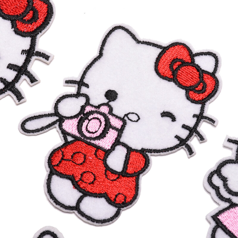 15 Buah Seri Kucing Lucu Patch Bordir untuk Pakaian Anak Topi Jeans Stiker Menjahit-on Patch Setrika Applique DIY Lencana