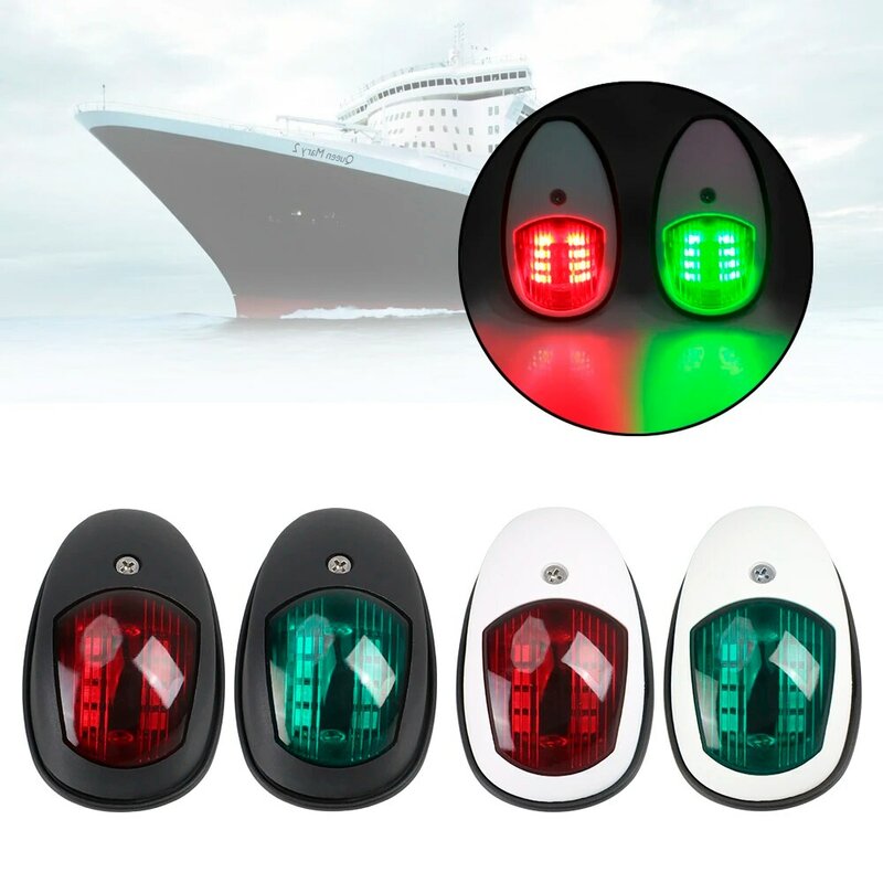 2 개/대 LED 네비게이션 라이트 10V-30V 해양 보트 요트 트럭 트레일러 밴 Starboard 포트 사이드 라이트 신호 경고 램프