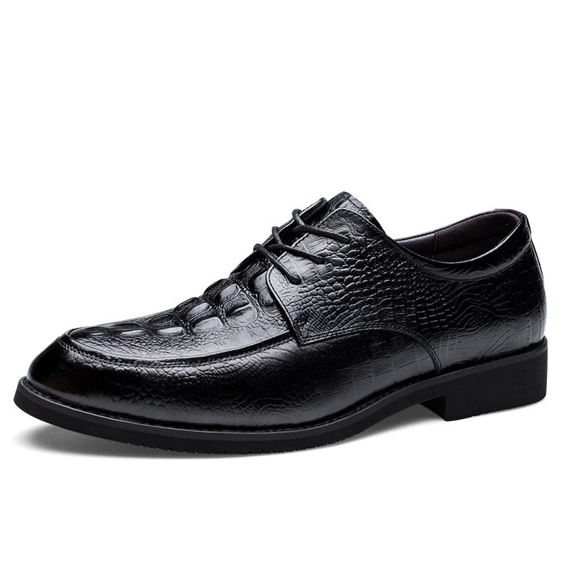 Мужские кожаные туфли на шнуровке, черные повседневные Мокасины на плоской подошве, весна-осень 2022