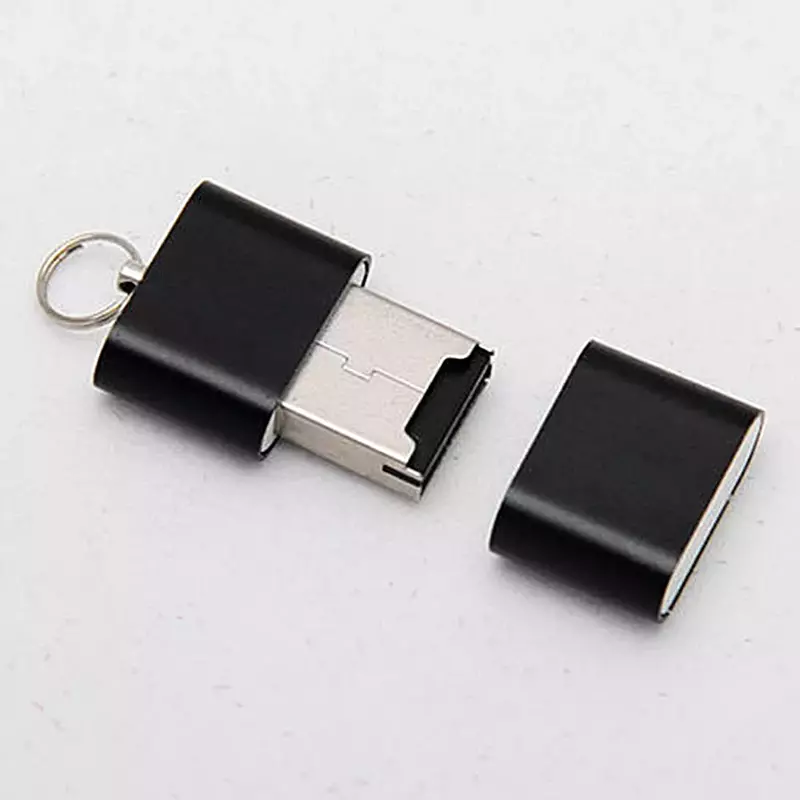 Lightweight Plug And Play USB 2.0 MICRO  Accessories Practical Metal Card Reader Computer Anti-lost Mini Portable For TF