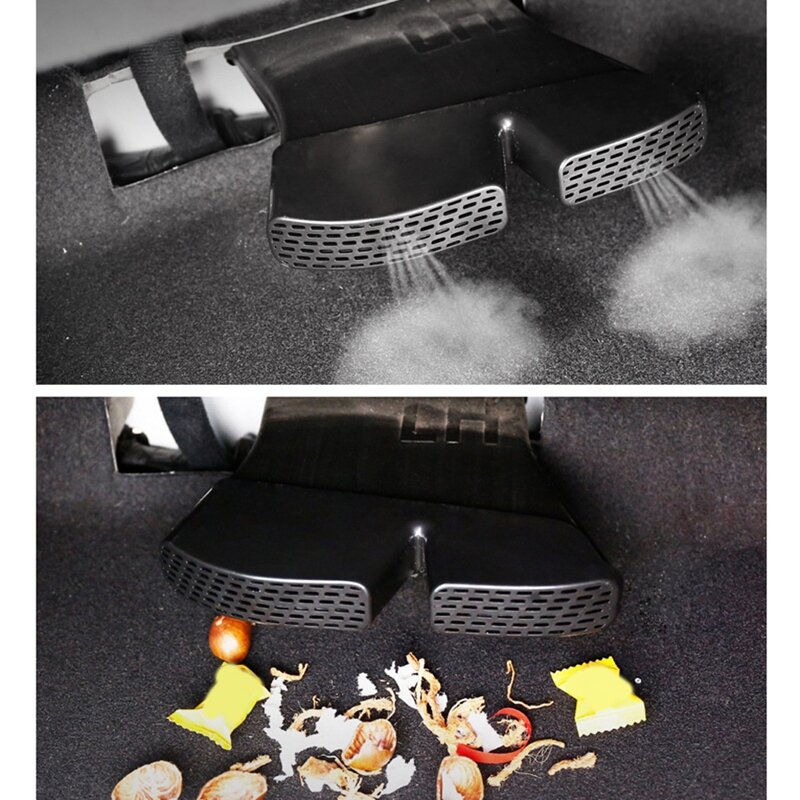 2PCS Car Under Back Seat AC Heat Floor Dust Covers Air Conditioning Outlet Shell for Hyundai Tucson 2015-2021