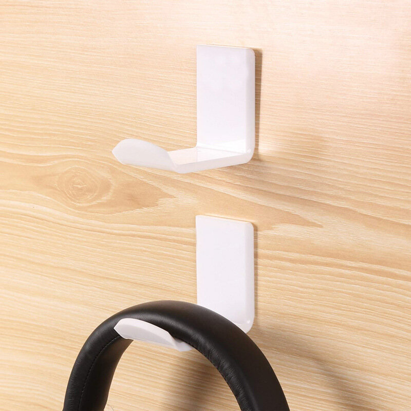 Headphone Holder Stand Adhesive Wall Mounted Headset Hanger Desk Computer PC Monitor Sticky Earphone Display Rack Hook Stand