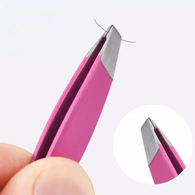 1PC pinzette per sopracciglia Clip per la depilazione in acciaio inossidabile per pinzette per l'estensione delle ciglia strumenti di bellezza per il trucco professionale colorato