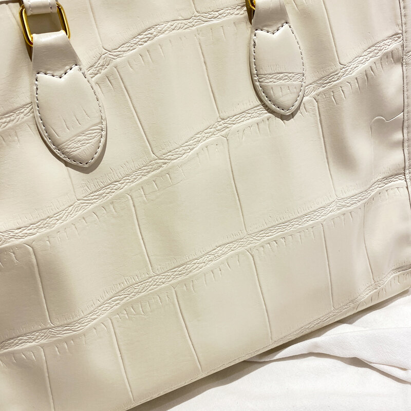 Высококачественная женская классическая сумка, вместительная сумка-тоут из крокодиловой кожи, дизайнерская женская композитная сумка 2022