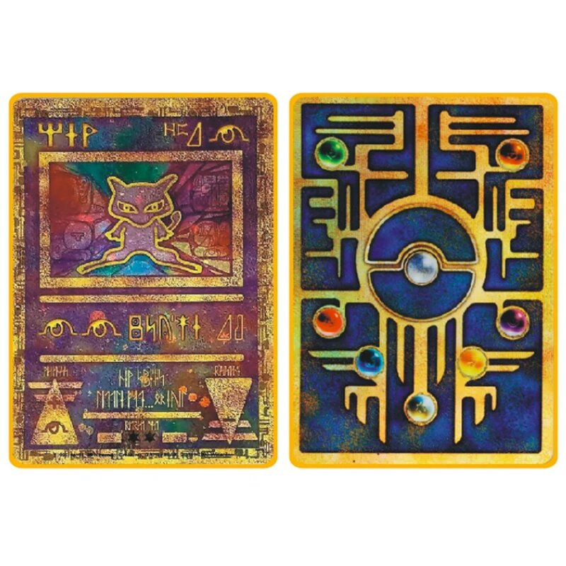 Engelse Metalen Kaart Vmax Pikachu Charizard Zeldzame Game Series Collectie Battle Card Pokemon Scharlaken Violet Kleurrijk Goud Keer Mew