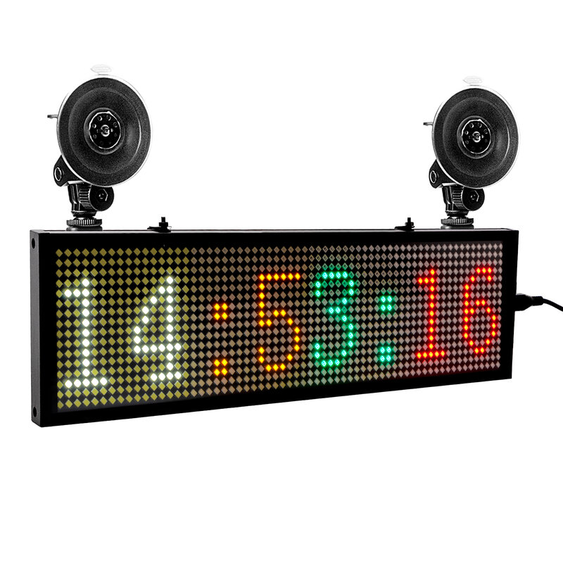Pannello per insegne a LED per auto 12V P5mm WiFi/USB messaggio a scorrimento programmabile schermo per tabellone a LED SMD colore speciale a colori misti 34CM