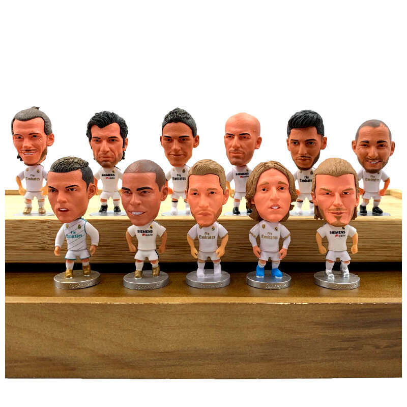 Football Star Action Cartoon Doll Soccer Player Figures Model Toy Collection ornamenti regali per bambini