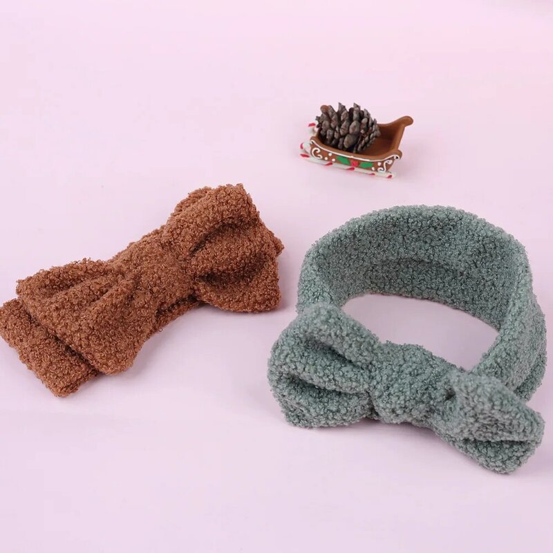 2pcs/lot Teddy Fabric Baby Headband For Girls Warm Baby Turban Kids Hair Bands Newborn Headwrap Baby Hair Accessories