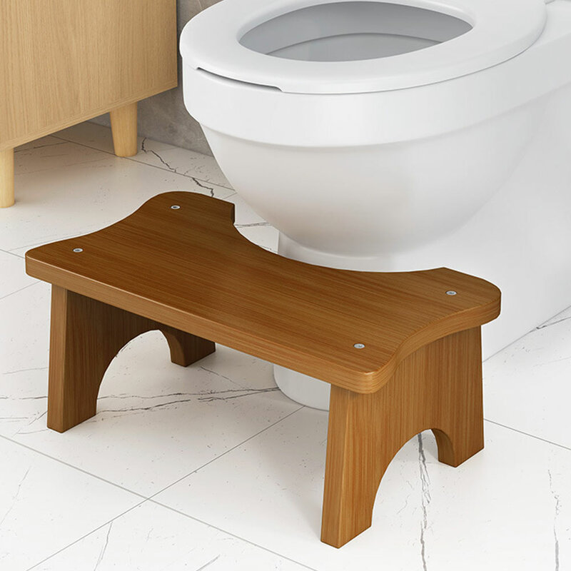 Mobília do agregado familiar crianças adultos confortável simples durável assistente casa de banho c forma bambu toalete fezes para defecar