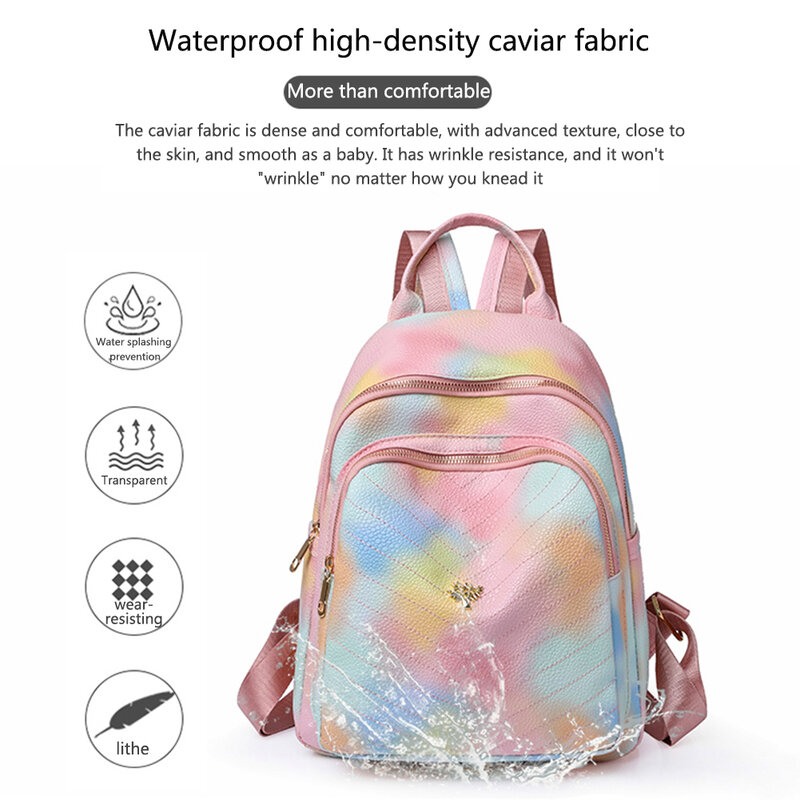 Soft PU Leather Womens Backpacks 2022 Trend Female Shoulder Handbags Fashion Girl School Bags Travel Bag Outdoor Backpack