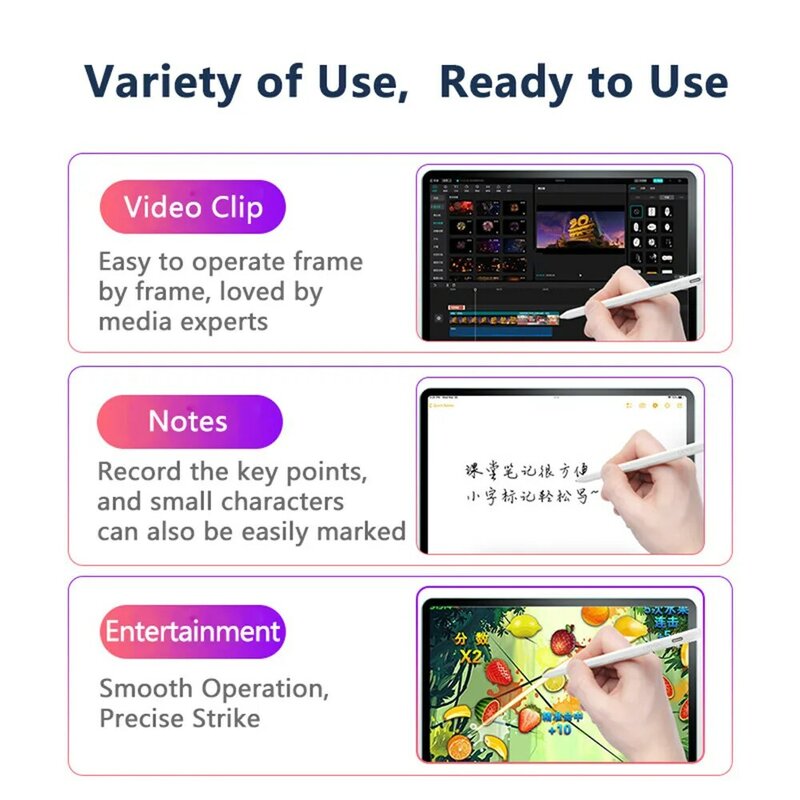 Uogic-Stylet universel pour écran tactile, stylo intelligent pour iOS, Android, Windows, Apple, Huawei, Xiaomi, Samsung, tablette, téléphone