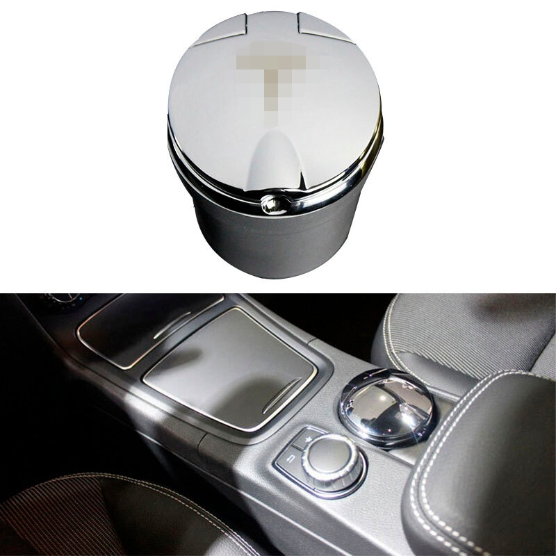 Für Tesla MODEL3 X auto aschenbecher mit LED licht abdeckung auto aschenbecher spezielle modifikation Metall