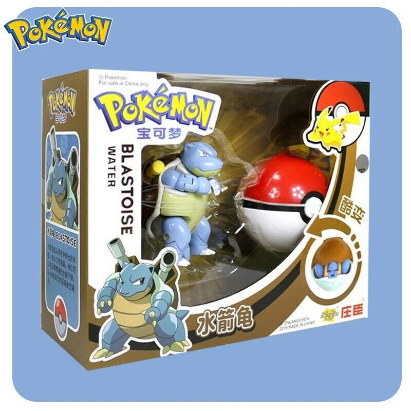 Pokemon Anime Action Figure Pikachu Lucario Charizard Pocket Monster Pokeball Deformation Figur Toys For Children Gifts.