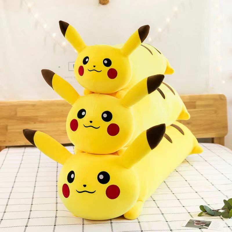 Smile Pokeman Pikachu Animation Hug Pillow, 60/85/110CM Cute Plush Toy,Children Soft PP Cotton Kid Daily Birthday Christmas Gift