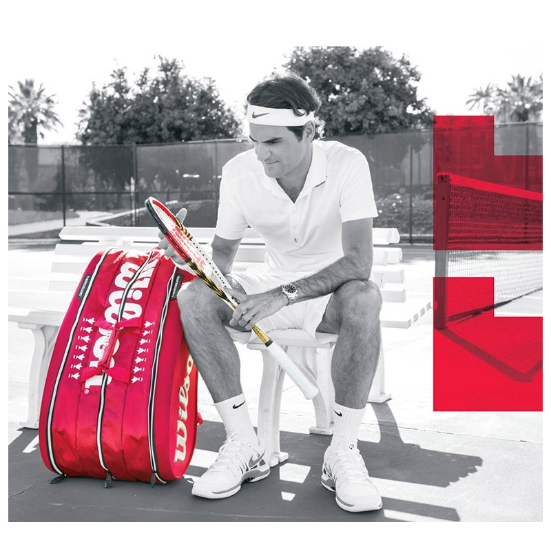 Vợt Tennis Wilson Chuyên Nghiệp Tennis Carbon Sợi Dây Đeo Dây Chuyền ProStaff 97 Roger Federer Tennis BLX PRO STARFF90