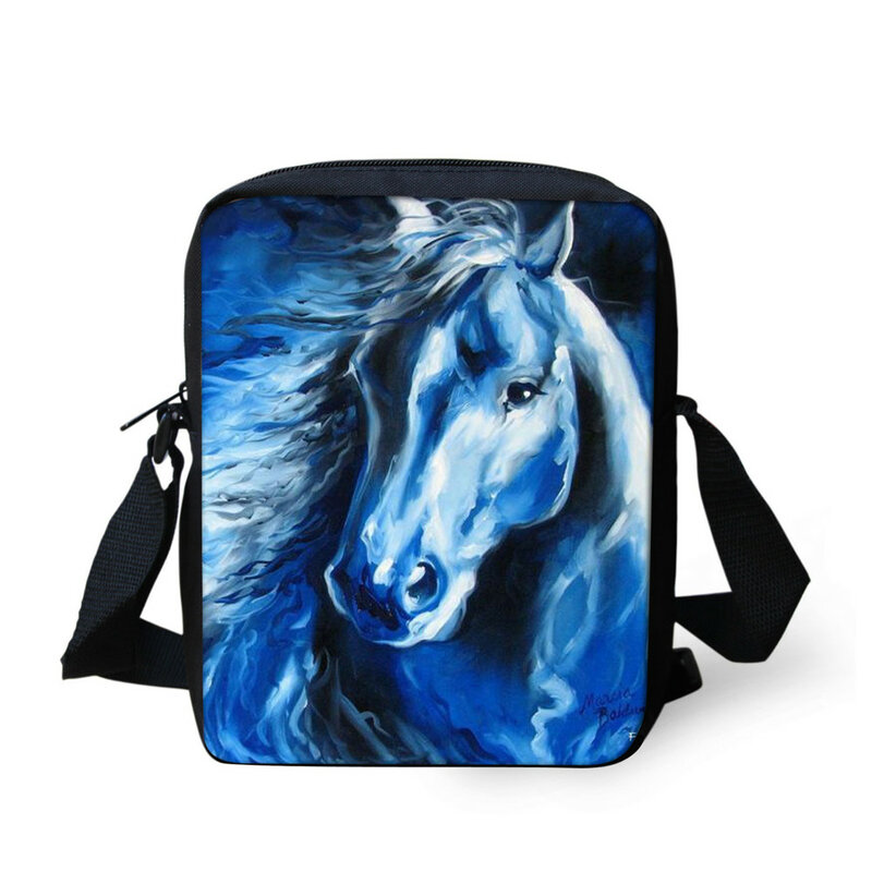 ADVOCATOR-Bolsos cruzados coloridos con patrón de caballo para niños, bolsos escolares, bolsos de mensajero con envío gratis