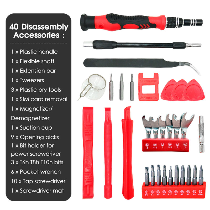 GIMUK 138 In 1 Screwdriver Set Precision Torx Screw Driver Magnetic Bits Kit For Damaged Screw Extractor Household Repair Tools