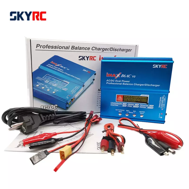 Original SKYRC iMAX B6AC V2 6A Lipo Battery Balance Charger LCD Display Discharger For RC Model Battery Charging Re-peak Mode