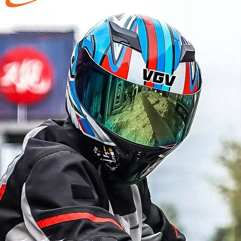 Descobrir capacetes masculinos all-weather universal lentes duplas personalidade capacetes da motocicleta capacetes de segurança do inverno da motocicleta