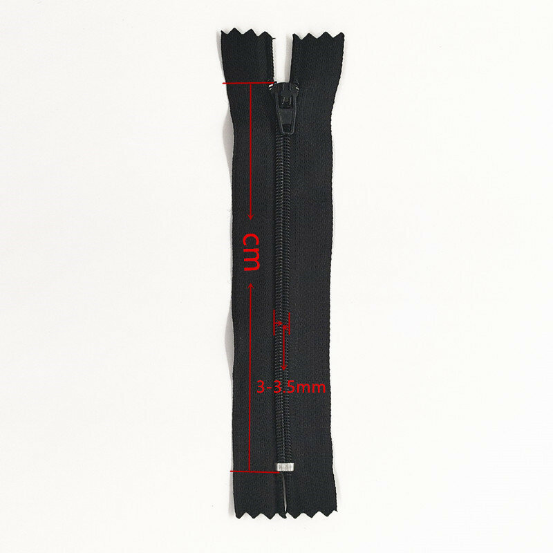 10Pcs Mix 3 # (10Cm-100Cm) geschlossen Nylon Spule Zipper Geeignet Für Kleidung 20 Farben