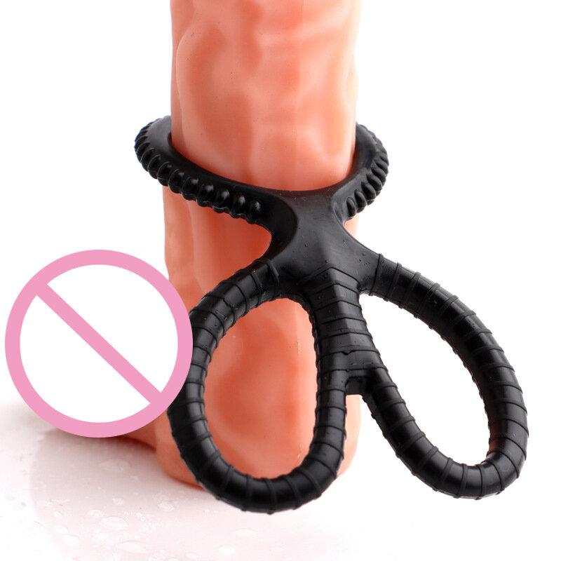 EXVOID – anneau de pénis élastique en Silicone souple pour homme, jouet sexuel Scrotum, retarde l'érection