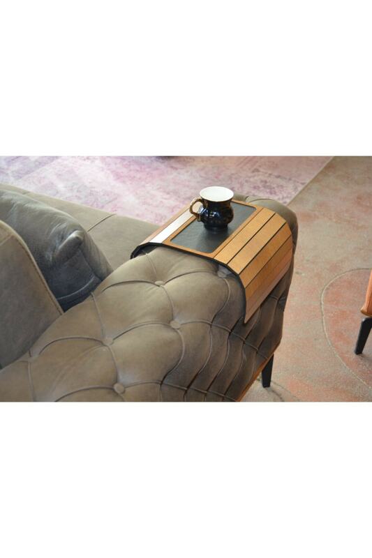 Table d'appoint pliante en bois, Portable, Surface en cuir antidérapant, 50cm x 27.8cm, couleur noyer, noir moyen, blanc, décoration de la maison
