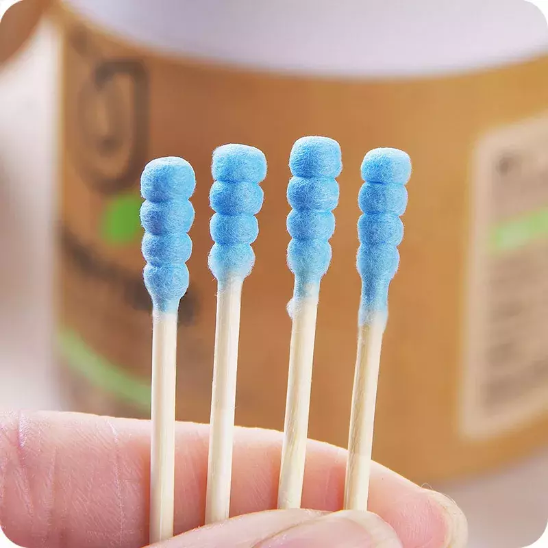 Baby Cotton Swabs 200pcs/Box Bamboo Wood Sticks Soft Cotton Buds Cleaning of Ears Tampons Cotonete Pampons Health Beauty