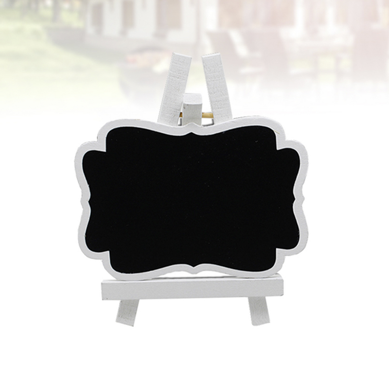 黒板はミニ小さな黒いボードのサイン卓上メッセージテーブル木製カードの木製のウェディンラベルを署名します