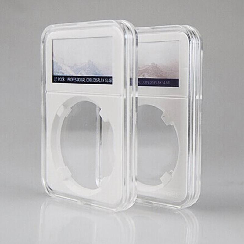 1pc 40mm moda branco moeda caixa de armazenamento protetor caixa grau alta qualidade pccb protector coleção f9l5