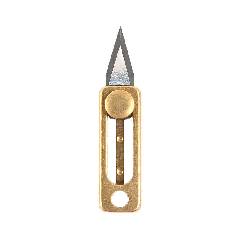 New Pure Titanium Mini Push Knife Titanium Alloy Sharp Portable Keychain Pendant Unpacking Express Opening Self-defense Gadgets