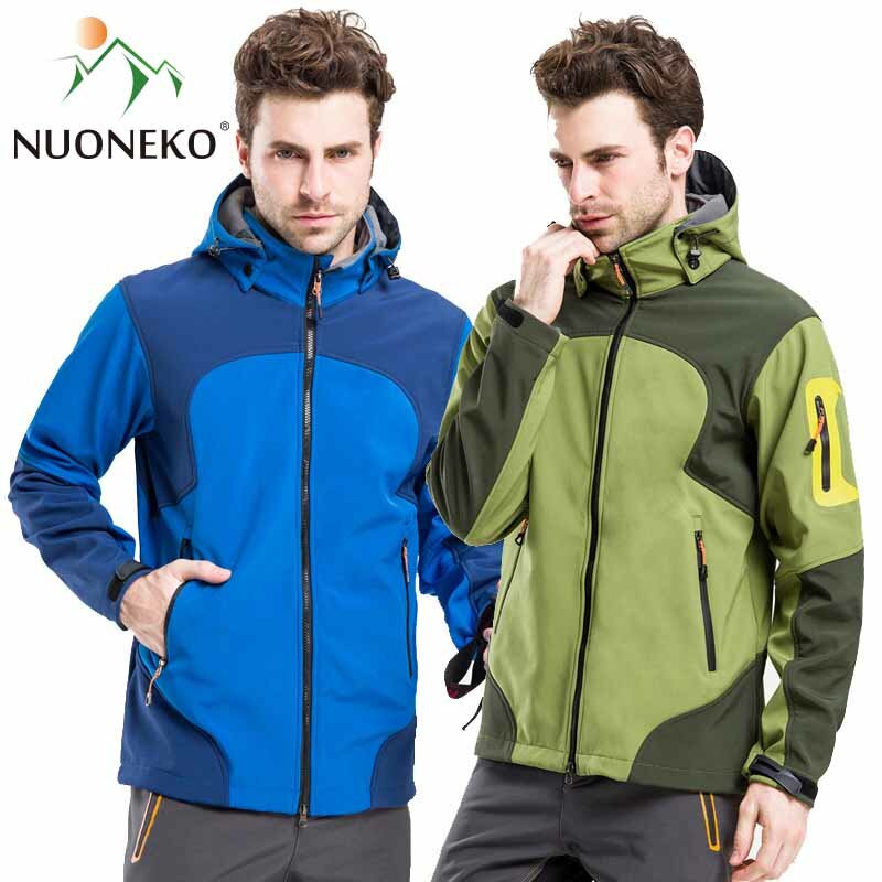 New Mens Waterproof Soft Shell Jackets Outdoor Sports Winter Warm Fleece Windproof Jackets Camping Hiking Male Windbreaker Coats