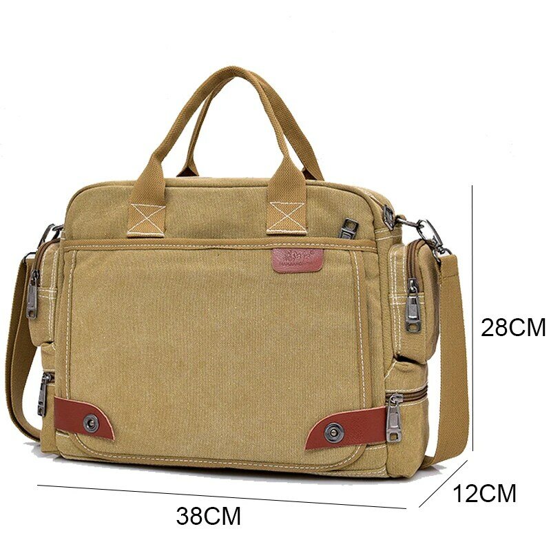 Canvas bag Fashion Men Briefcase Business Retro Travel Crossbody Bags Men Messenger Bags Briefcase Men Handbag Tote shoulder