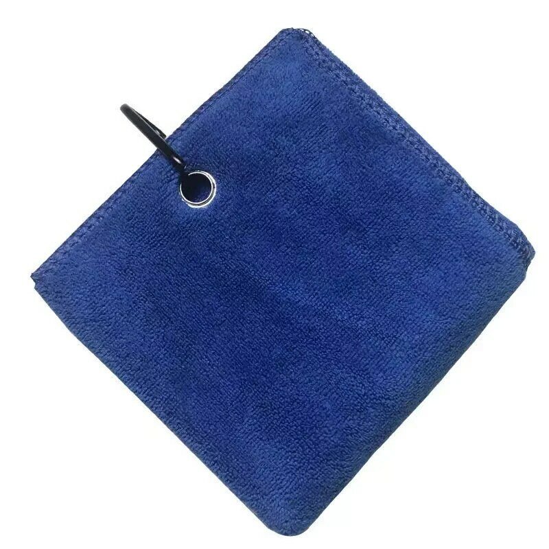 Microfiber Golf Towel 40X40cm Golf Towel Hook and Loop Fastener The Convenient Golf Cleaning Towel Black Grey Blue White New