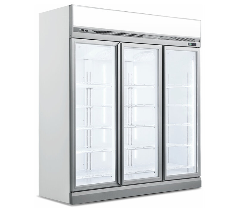 Showcase Refrigerators Commercial upright double glass door beverage display