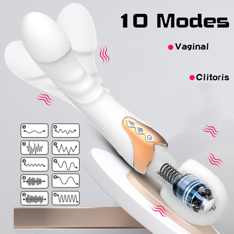 AV Vibrator Dildo Tongkat Ajaib untuk WANITA 10 Mode USB G Spot Klitoris Stimulator Vagina Mainan Seks Pemijat untuk Wanita