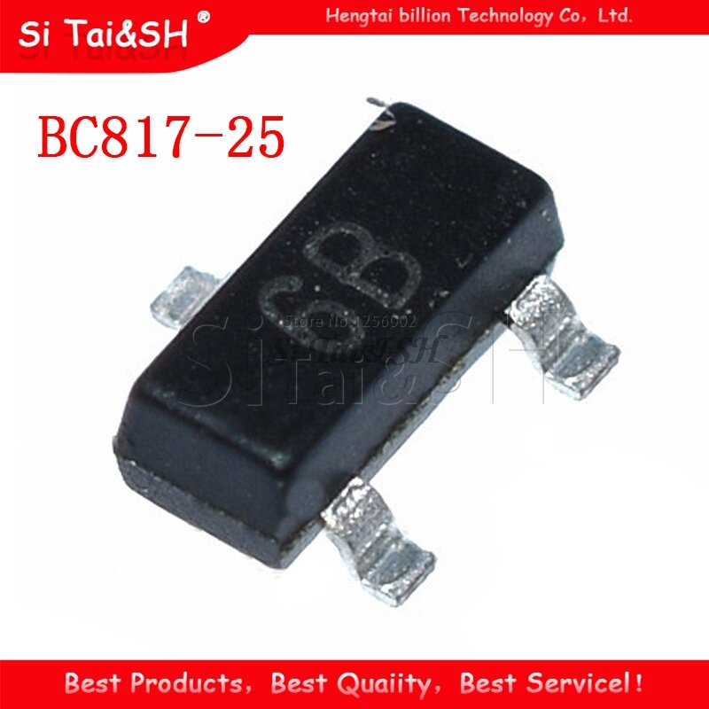 100 piezas BC817-25 SOT23 817-25 SOT SMD 6B nuevo transistor