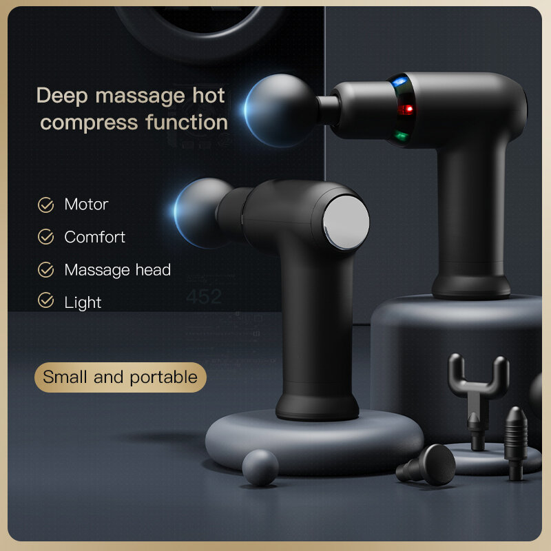 Sanlepus Cool Led Light Massage Gun Hot Comprimeren Elektrische Massager Deep Tissue Spier Hals Body En Terug Ontspanning