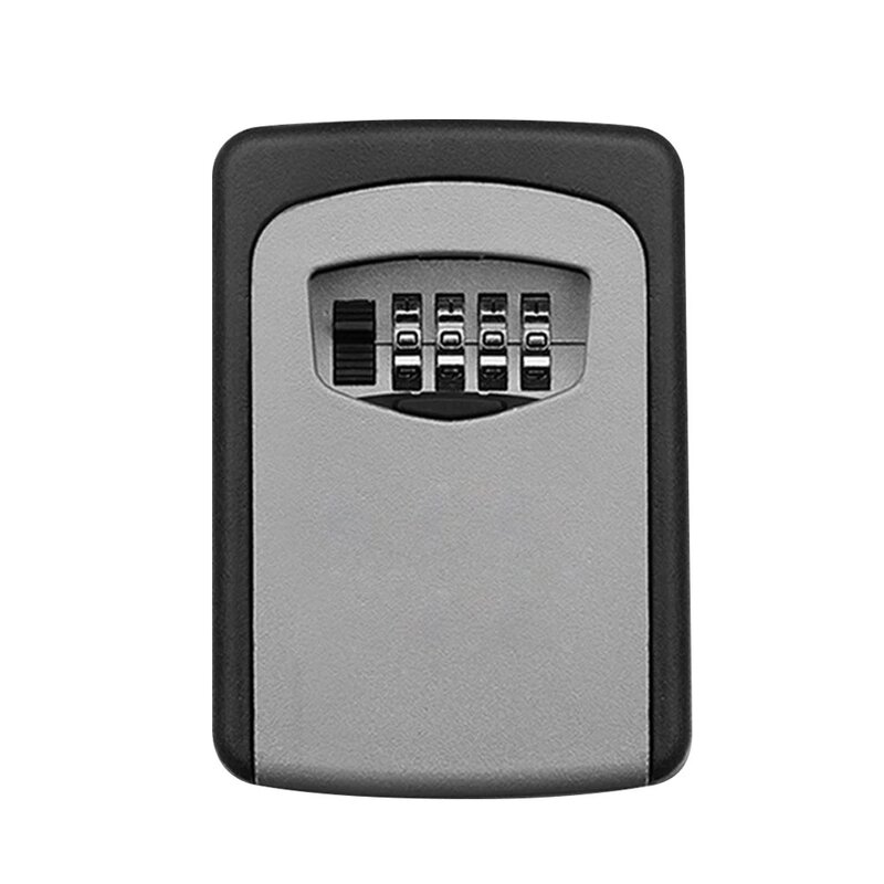 Wall Mounted Key Safe Box Aluminum Alloy Key Storage Box 4-Digit Combination Password Box for Indoor Outdoor Use