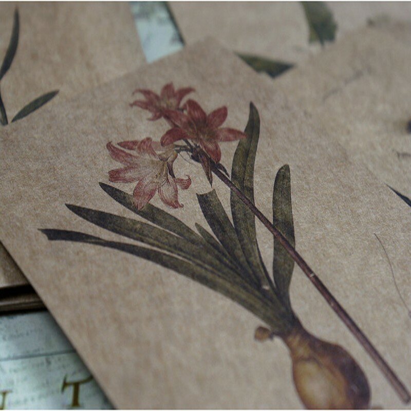 1 confezione di cartoline Vintage cartoline per fiori posta per ufficio articoli di cancelleria articoli natalizi 14.5*10.5CM